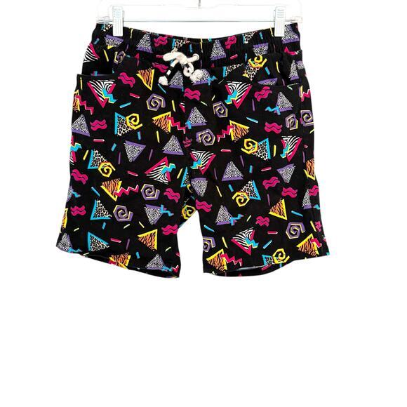 Raw Yarn‎ Industries Stretch Twill Shorts Men's Size M Retro 80s/90s Print - Picture 1 of 5